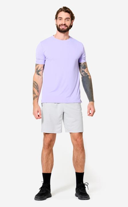 Actual product image Domyos Shorts Herren atmungsaktiv Reissverschlusstaschen - hellgrau (XL)