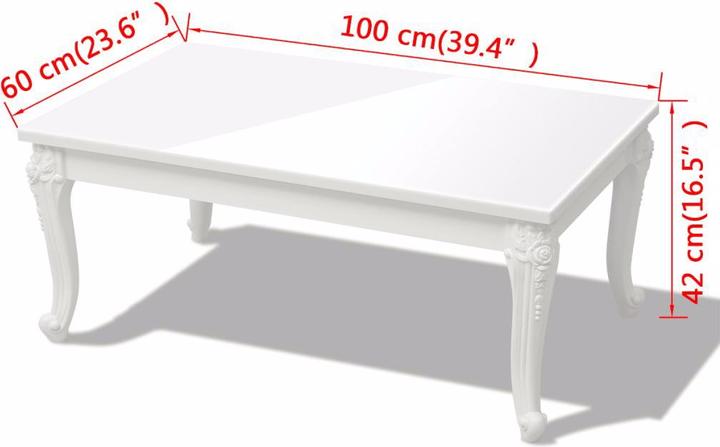 Immagine prodotto vidaXL Hochglanz Couchtisch (100 x 60 x 42 cm)