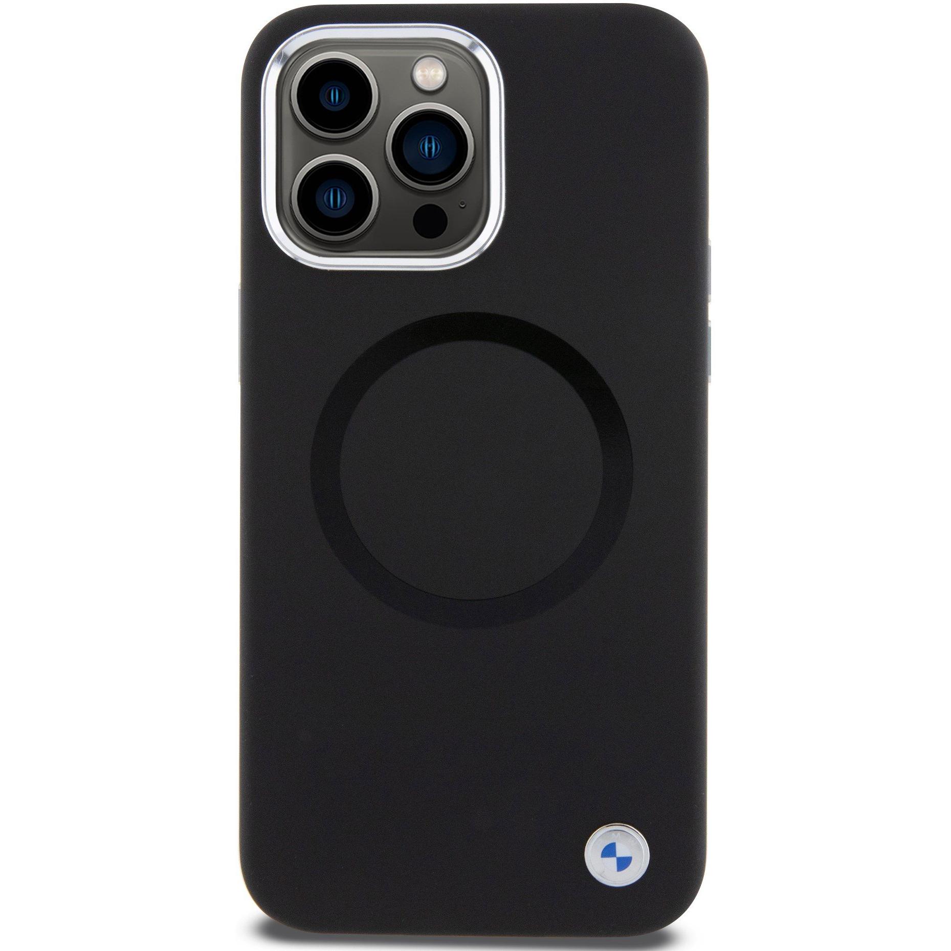 Thumbnail - BMW BMHMP15LSILBK2 iPhone 15 Pro 6.1" czarny/black Signature Liquid Silicone MagSafe (Apple iPhone 15 Pro), Smartphone H...