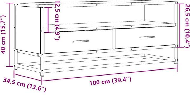 Image du produit vidaXL TV-Schrank (100 x 34.50 x 40 cm)