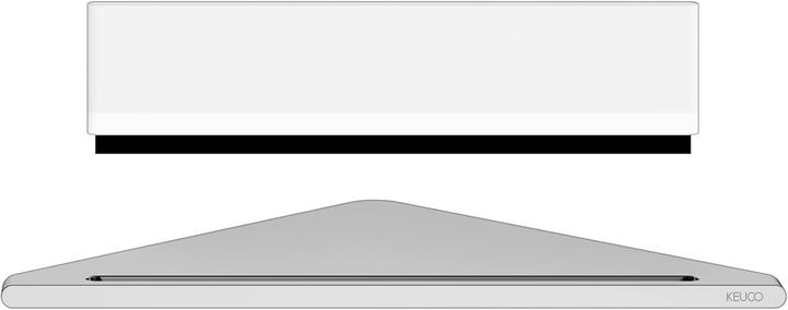 Produktbild Keuco Eckduschablage EDITION 400 m Glasabzieher Alu sil-elo/we (24.20 x 24.50 x 6.30 cm)