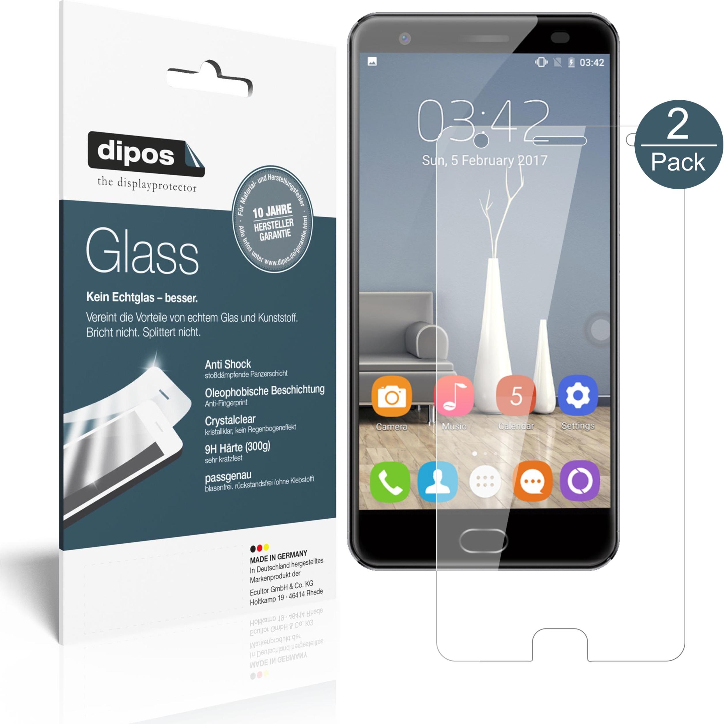 Dipos Displayschutz Anti-Shock (2 Stück, Oukitel OK6000 Plus), Smartphone Schutzfolie, Transparent