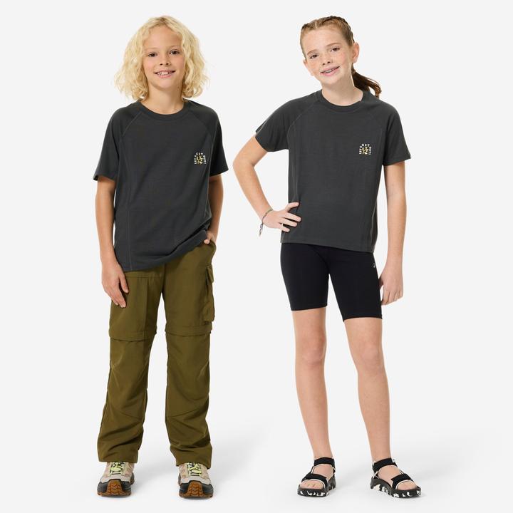 Actual product image Quechua Wander-T-Shirt Kinder Merino - MH900 grau (152)