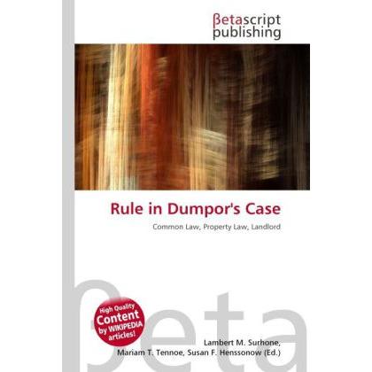 Rule in Dumpor's Case, Fachbücher