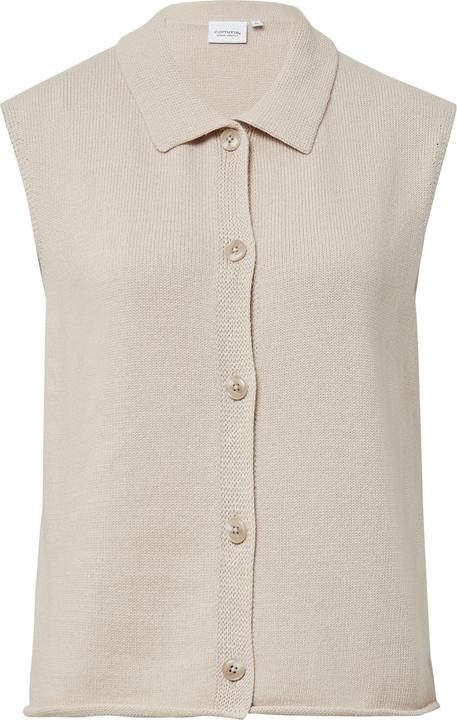 Image du produit Comma Strickjacke Strickweste aus Baumwollmix mit Umlegekragen (34)