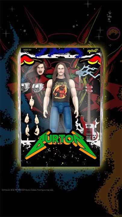 Actual product image Super7 Metallica Ultimates action figure Wave 2 Cliff Burton 18 cm