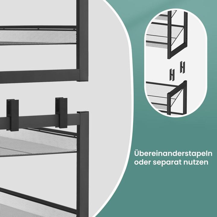 Actual product image Songmics Schuhregal schwarz 92,5 x 30,7 x 223,0 cm, 1 St. (92.50 x 30.70 x 223 cm)