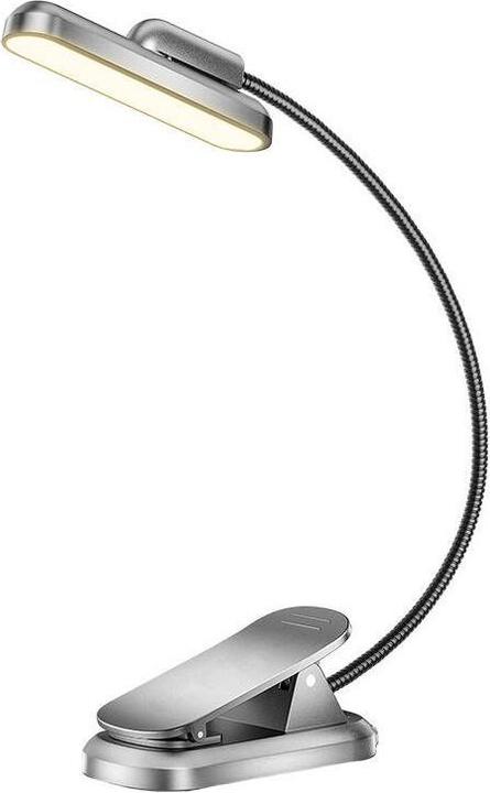 Glocusent Wireless lamp Rotatable Book Light, USB-C 1000mAh (Grey)