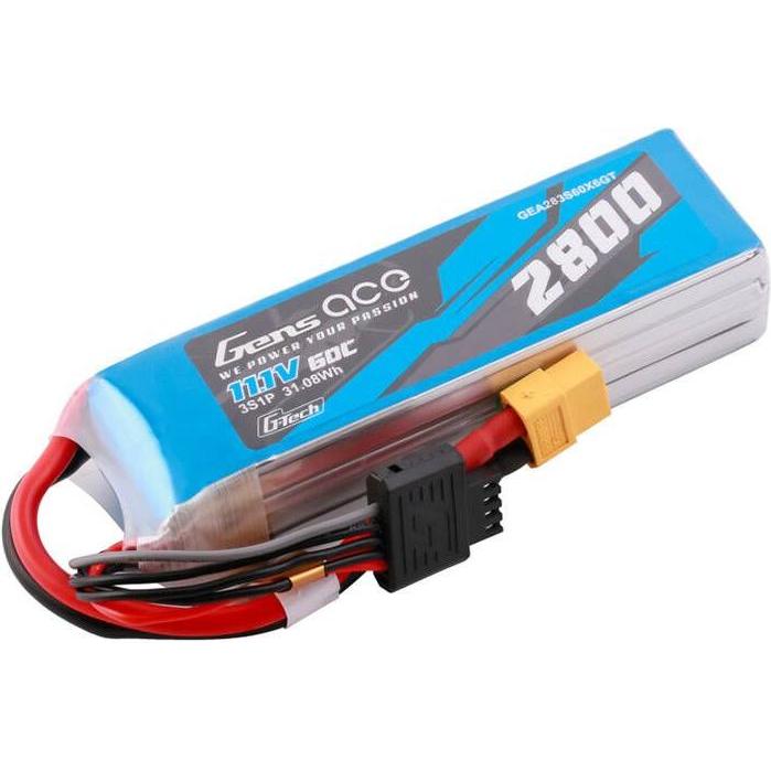 Thumbnail - Gens Ace G-Tech Soaring 2800mAh 11.1V 60C 3S1P LiPo XT60 (11.10 V, 2800 mAh)