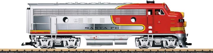 LGB locomotiva diesel Santa Fe F7A