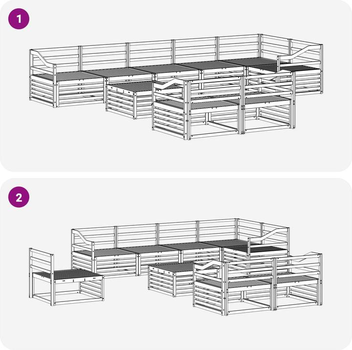 Produktbild vidaXL Outdoor-Sofa