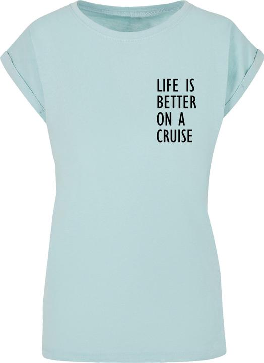 Produktbild Merchcode Ladies Life Is Better Extended Shoulder Tee - 113659 (L)