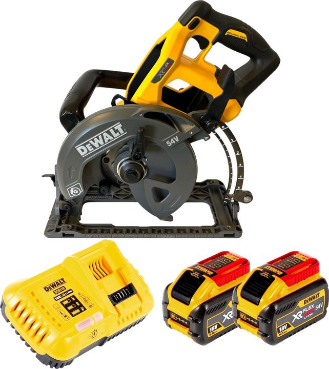 Actual product image DeWalt DCS 577 X2 Cordless circular saw 54 V FlexVolt 190 mm brushless + 2x battery 9.0 Ah + charger