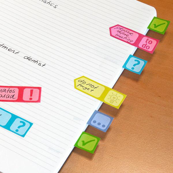 Thumbnail - Info, Haftnotiz, Papier-Pagemarker Icons (55 x 18 mm)