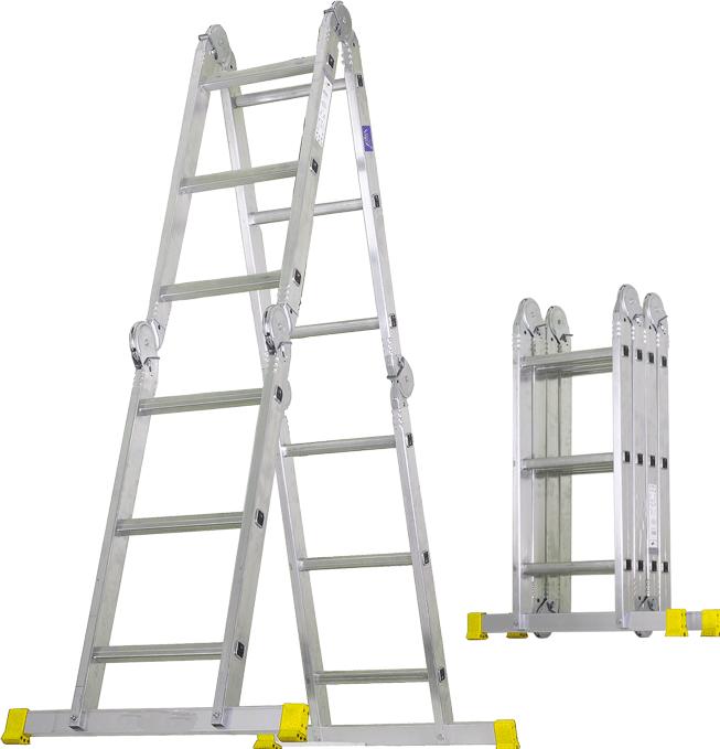 Produktbild Puag Gelenkleiter 4 x 3 Sprossen (Stehleiter, 349 cm)