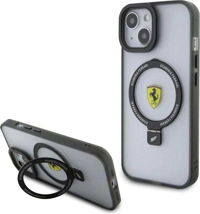 Image du produit Ferrari FEHMP15SUSCAH iPhone 15 6.1" transparent hardcase Ring Stand 2023 Collection MagSafe (Apple iPhone 15)