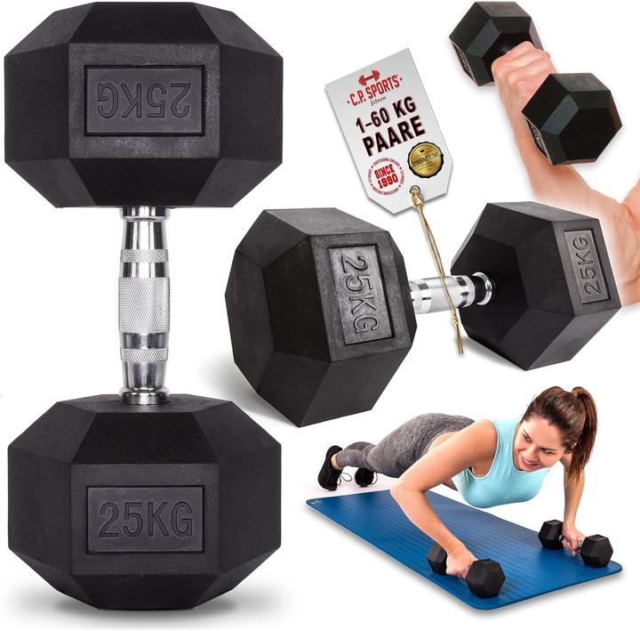 Actual product image C.P. Sports Hexagon Kurzhantel Set (2 x 3 kg)
