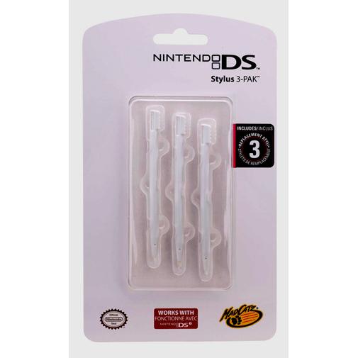 MadCatz DSi/DS Lite Sylus 3 Pack - White, Penna per tablet, Bianco