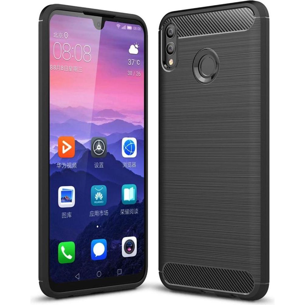 König Design Hülle Handy Schutz für Huawei Honor 8X Max Case Cover Bumper Carbon Etui Schwarz (Honor 8X Max), Smartphone...