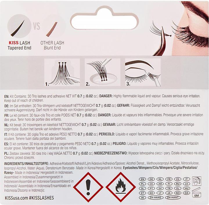 Actual product image KISS Haute Couture Trio Lashes Adhesive Classy (Artificial eyelashes)