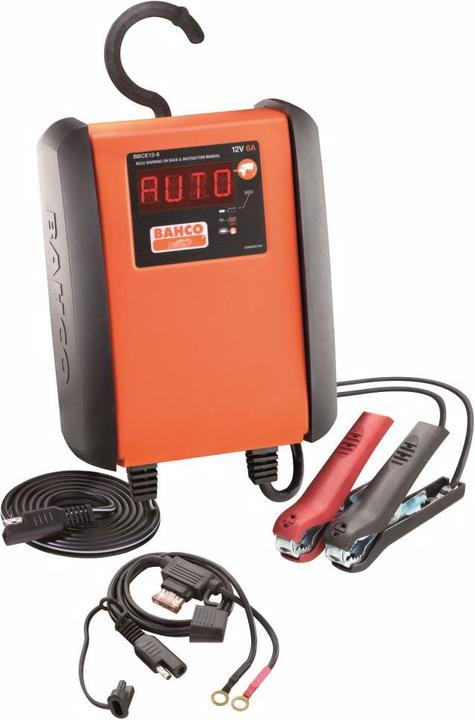 Actual product image Bahco Fully automatic microprocessor battery charger and battery maintainer 6 amps, 8-stage for 12 (12V, 6 A)
