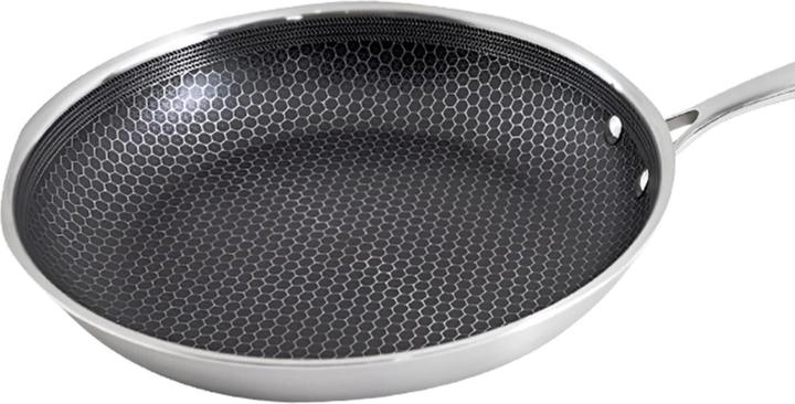 Produktbild Cheffinger Pfanne 24cm Wabenstruktur mit Langgriff (Bratpfanne, Edelstahl, 24 x 6 cm)