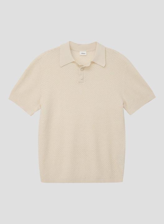 Produktbild s.Oliver Leichtes Strickpolo aus Baumwollmix im Regular Fit (146, 152)