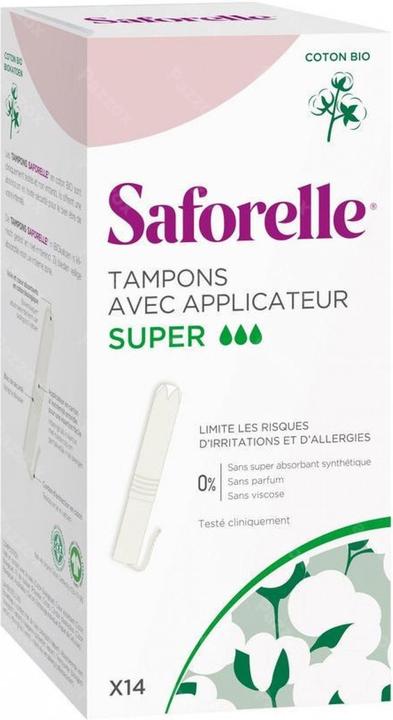 Immagine prodotto Saforelle Coton Protect Super Tampons with Applicator 14 Count (14x)