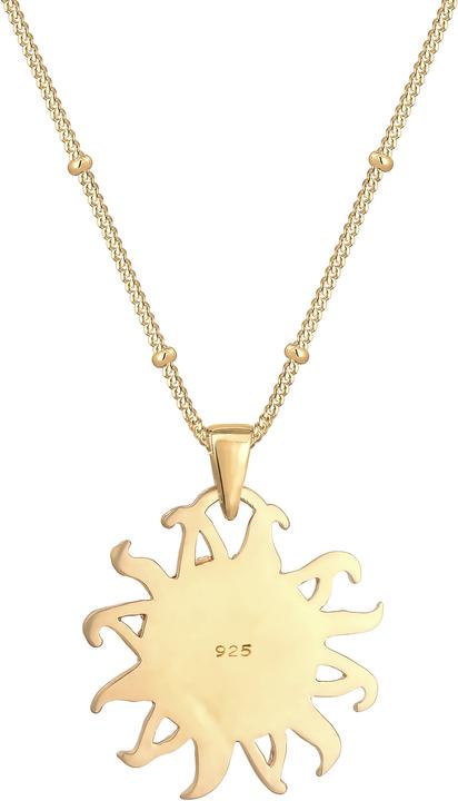 Immagine prodotto Elli Kugelkette Sonne Anhänger Vintage Design (Argento, 45 cm)