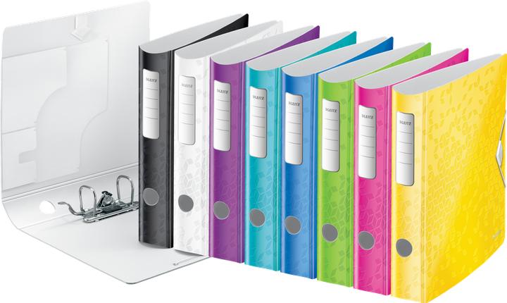 Produktbild Leitz Ordner Active WOW, 180 Grad, 60 mm, farbig sortiert DIN A4, runder Rücken, aus Polyform, Oberf (A4, 65 mm, 1 Stk.)