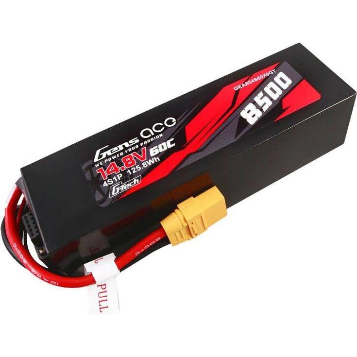 Thumbnail - Gens Ace G-Tech 8500mAh 14.8V 60C 4S1P Lipo Battery Pack PC Material Case with XT90 plug (14.80 V, 8500 mAh)
