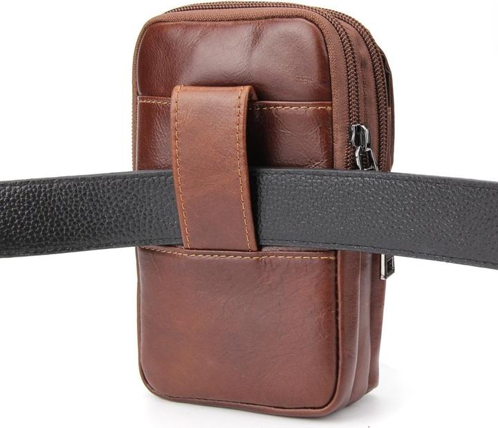 Actual product image Cover-Discount Universal - double zipper belt bag brown