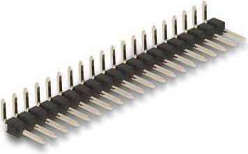 Delock Stiftleiste 20 Pin, Rastermass 2,54 mm, 1-reihig, gewinkelt, 5 Stück