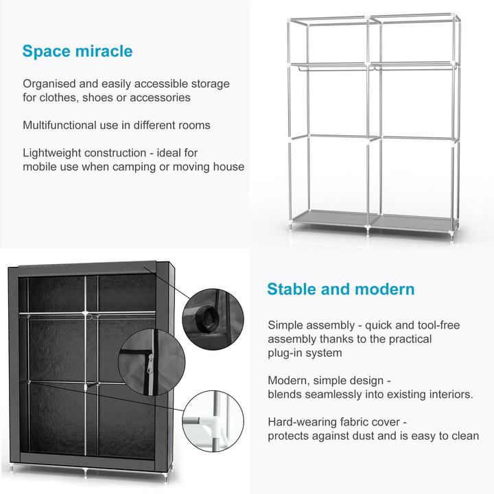 Image du produit Intirilife Armoire pliante (108 x 54 x 170 cm)