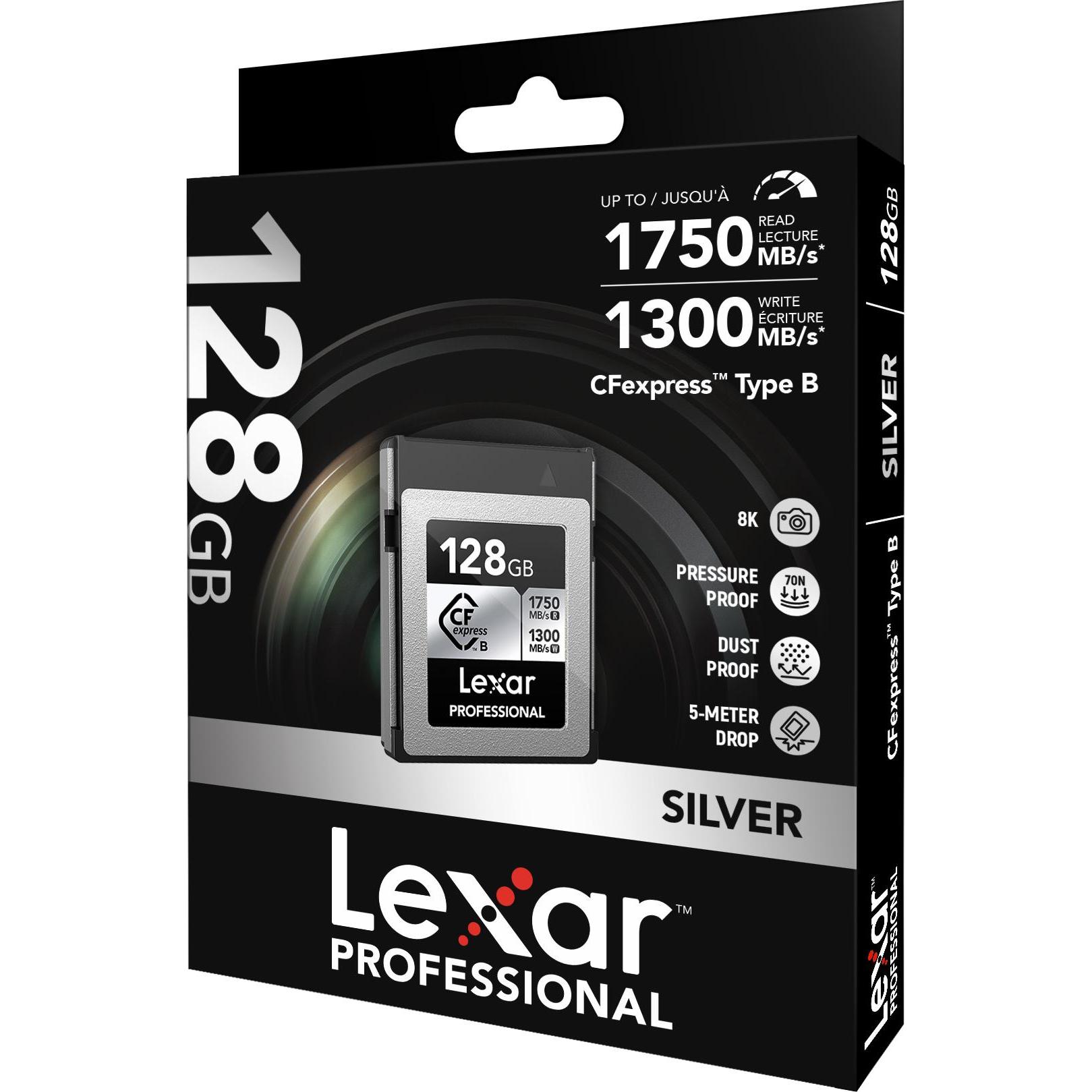 Thumbnail - Lexar Professional Silver Serie (128 GB, CFexpress Typ B), Speicherkarte, Silber
