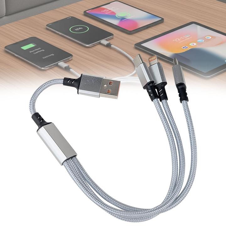Actual product image Ideoon 3 in 1 Usb cable (0.30 m, USB 2.0, 25 W)