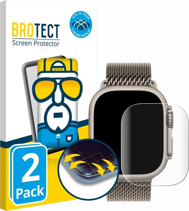 BROTECT Fullscreen für Apple Watch Ultra 3 Schutzfolie Displayschutz Folie Klar Transparent
