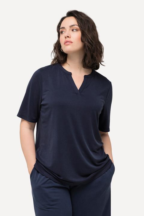 Produktbild Ulla Popken T-Shirt, Tunika-Ausschnitt, Halbarm, Modalmix (42, 44)