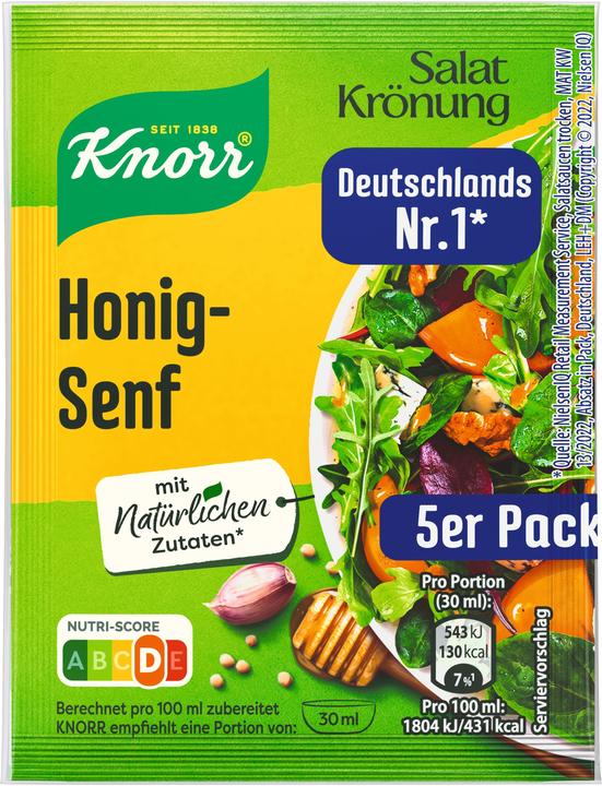 Actual product image Knorr Salatkrönung Honey Mustard 5-pack yields 450 ml (57 g)