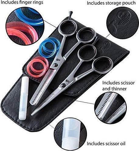 Actual product image Glamtech One Scissor and Thinner Set Left Handed 5.0 inch (12.70 cm)
