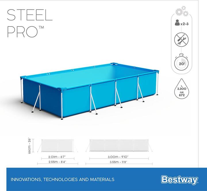 Produktbild Bestway Steel Pro (300 x 201 x 66 cm)