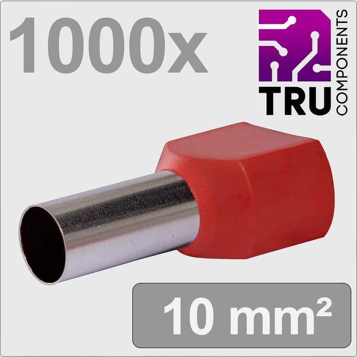 Tru Components Twin-Aderendhülsen 10 mm² 1000 St