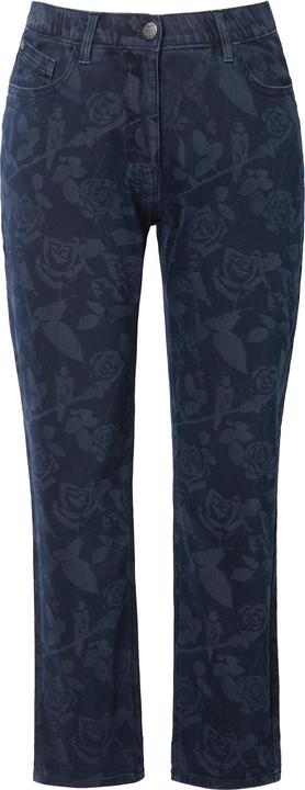Actual product image Ulla Popken Rose Print Boyfriend Jeans (62)