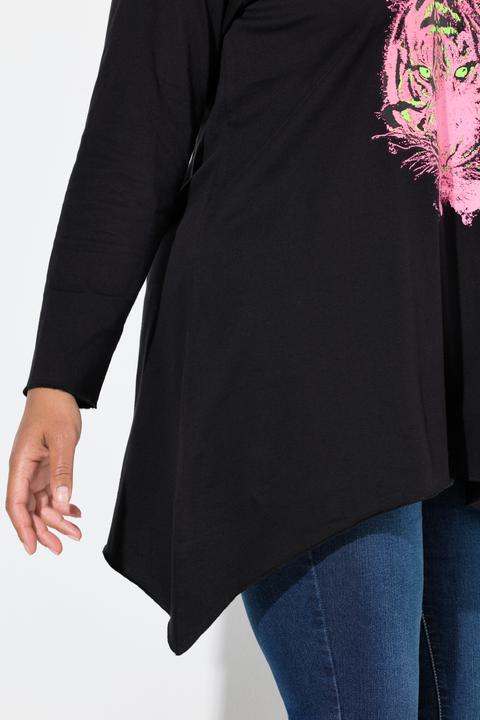 Produktbild Angel of Style Langarmshirt, A-Linie, Neon Tigermotiv, Zipfelsaum (54)