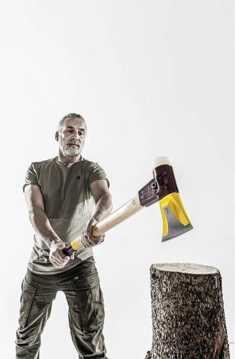 Produktbild Simplex 751 Simplex-Spaltaxt mit Keilstegen mit Stahlgussgehäuse und Hickorystiel, Ø 50 / Stiel 685 mm inkl