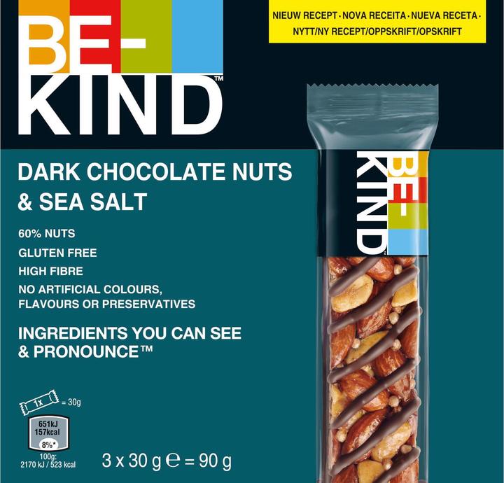 Immagine prodotto Be-Kind Cioccolato fondente con noci e sale marino (1 pz., 90 g)