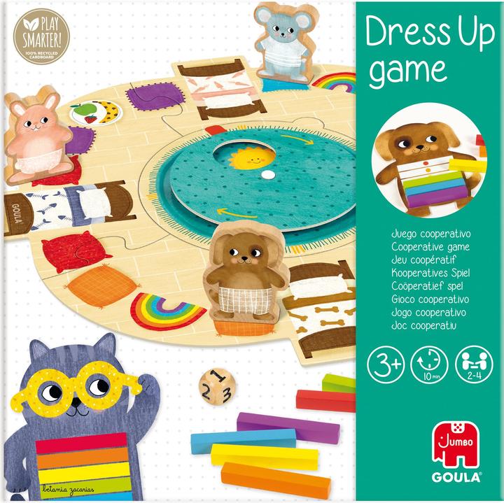 Goula Ankleide-Spiel, d/f/i ab 3 Jahren, 2-4 Spieler, farbiges Brettspiel (German, French, Swiss German, Italian, Portuguese, English)