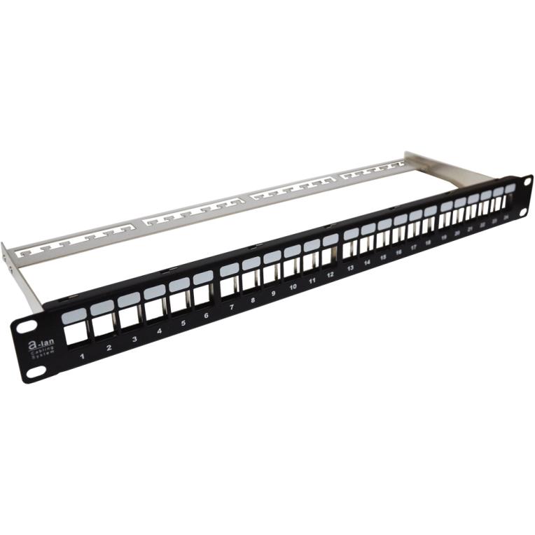 Albrecht 020 Patch Panel 1U, Server Zubehör, Schwarz
