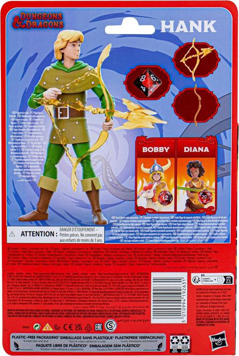 Immagine prodotto Dungeons & Dragons Cartoon Classics, figura d'azione di Hank Ranger alta 15 cm, giocattolo D&D