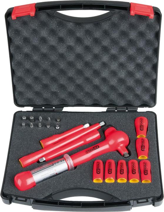 Produktbild KS Tools 1/4 Zoll Steckschlüssel-Satz mit isolierten Werkzeugen, 21-tlg